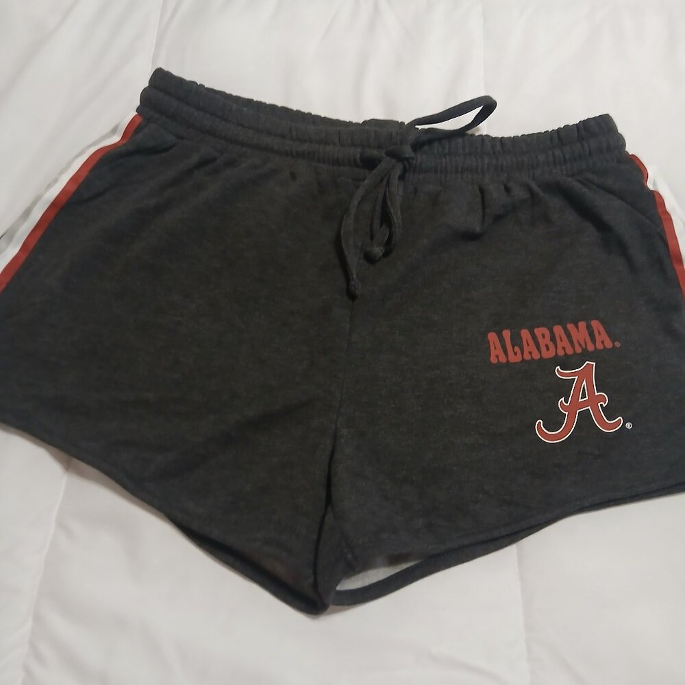 Women's Sleep Shorts - Alabama Crimson Tide Gray Pull-on sweat shorts